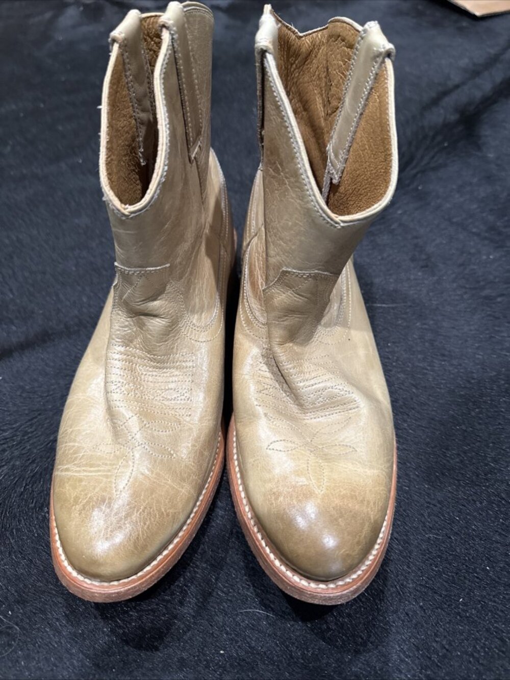 MIZ MOOZ CARLITO WESTERN LEATHER COWBOY/COWGIRL BOOTS 9 MEXICO